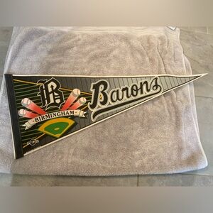 Birmingham Barons Vintage 1993 4 Baseballs Logo Baseball Pennant